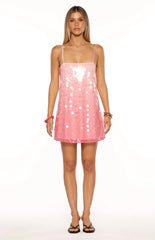 Sansone Pink Ombre Sequin Mini Dress